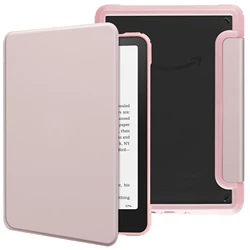 Premium Magnetic PU Leather Kindle Case - Auto Wake/Sleep Feature - Paperwhite2024 7inch (Pale Pink)
