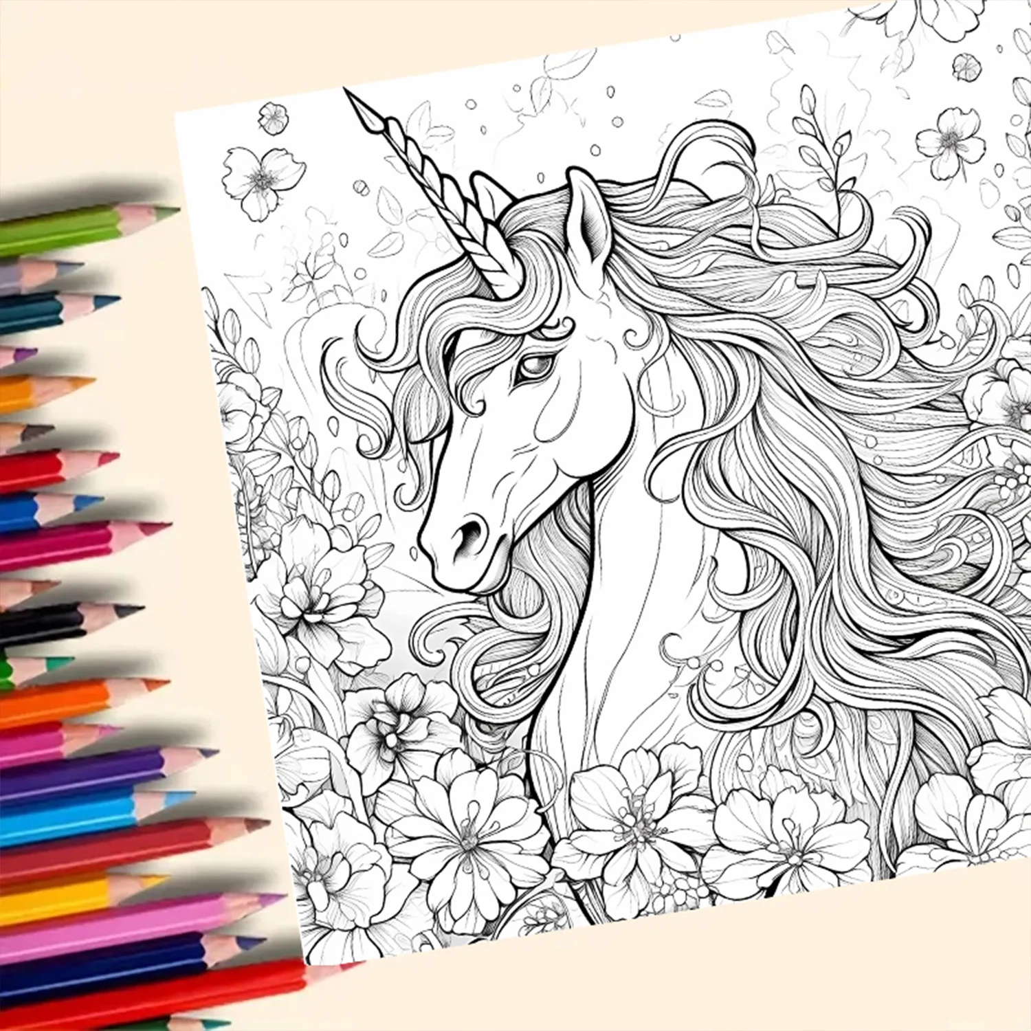 Adult Picture Book: Enchanting Unicorn Colouring Book Whimsical Animated Designs 3