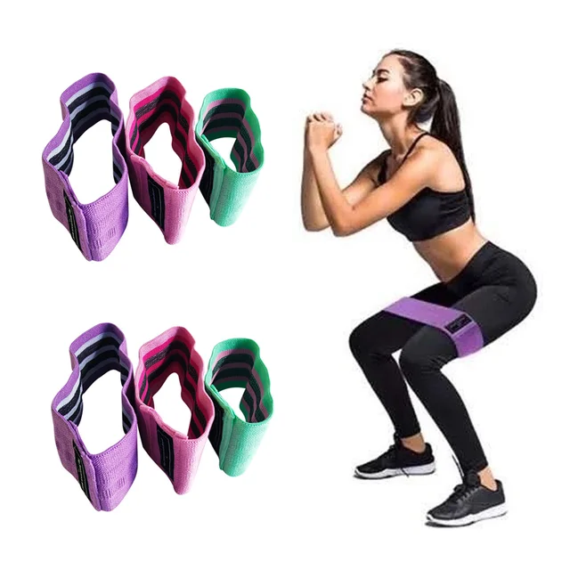 1PC Squat Stretch Resistance Band Hip Fitness Training Tension Band Yoga Exercise Training Band Portable Exercise Equipment Home 2