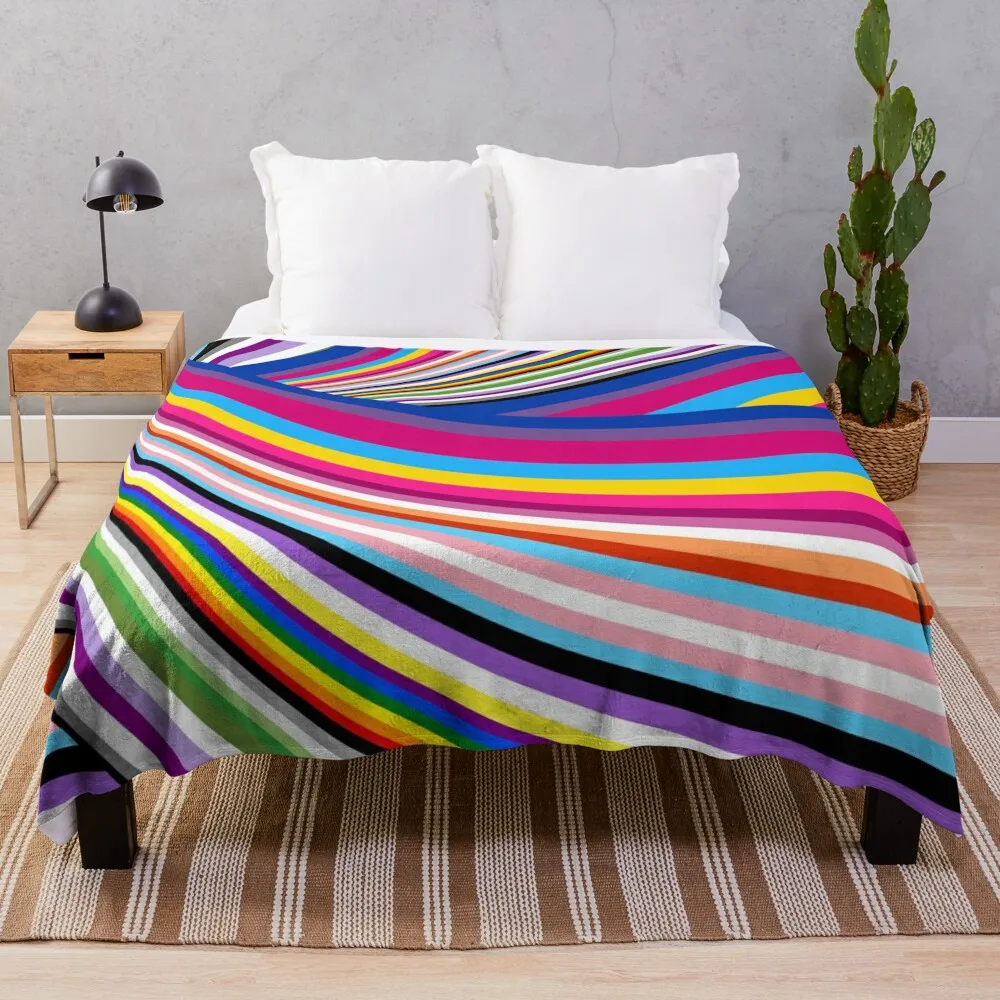 

Pride flags Throw Blanket furry Multi-Purpose Quilt Blanket Blankets For Baby Thermal Blankets For Travel