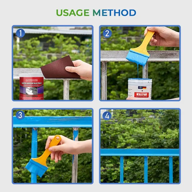 350g Water-Based Metallic Paint Rust Remover Quick-Dry Metal Anti-Corrosion Rust Prevention Paint,water based metallic rust remover