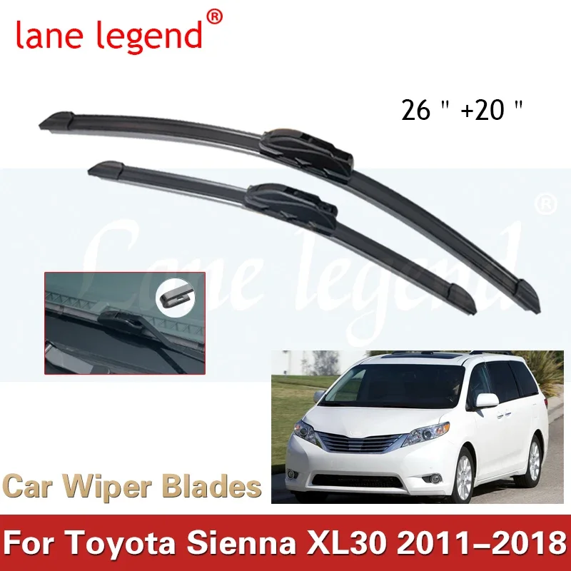 For Toyota Sienna XL30 2011 2012 2013 2014 2015 2016 2017 2018 Accessories Windscreen Front Wiper Blades Wipers for Car Brushes
