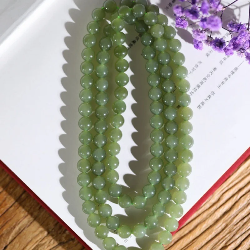 

Hetian Jade Qingshui 8 мм ожерелье браслет 108 шт. Diy Bead