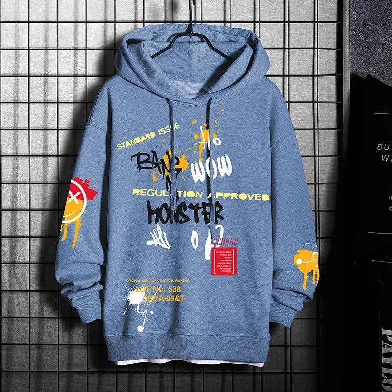 thumbnail image 1 of Sudadera con capucha para hombre, sudaderas con capucha con gráficos de anime, ropa nueva de rock para hombre, manga, novedad y ofertas al por mayor, cálidas y baratas, emo S, 1 of 5