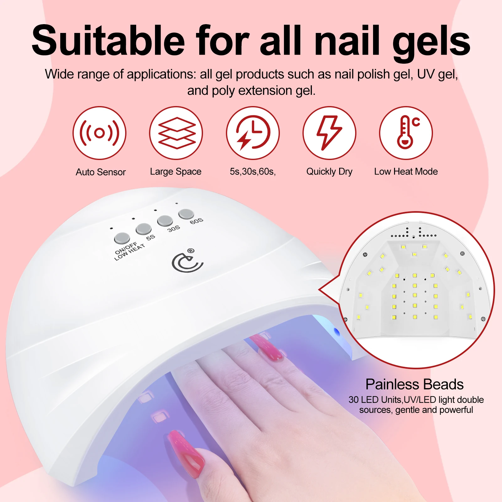 COSCELIA 40PCS Gel Nail Polish 7ML Art Salon Set with Lamp Base Matte Glossy Glitter Top Coat Manicure Tool for Women Nail Gifts 6