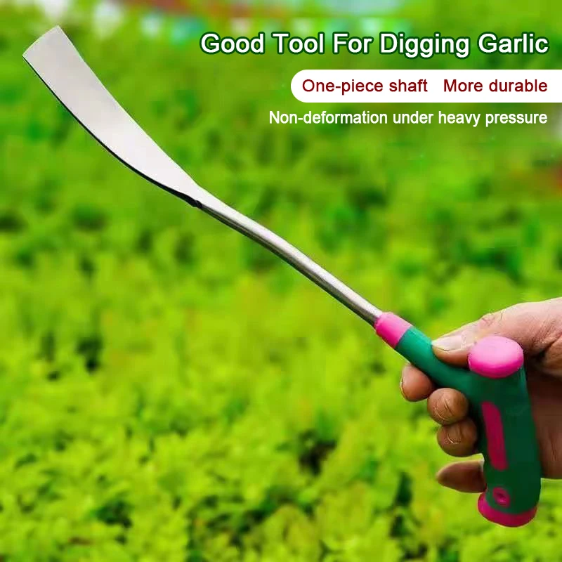 New Garlic Digging Shovel Agricultural Stainless Steel Flower Shovel Gardening Weeding Dig Wild Herbs 3-Point Shovel Garden Tool 2
