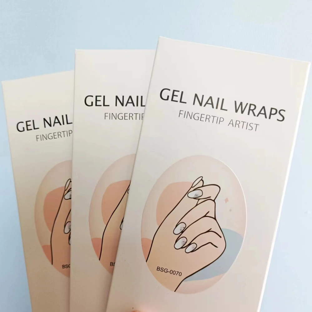 16Tips Solid Color Semi-Curing Nail Art Sticker UV Gel Nail Sticker Light Therapy Red Black Fashion Art Decorations
