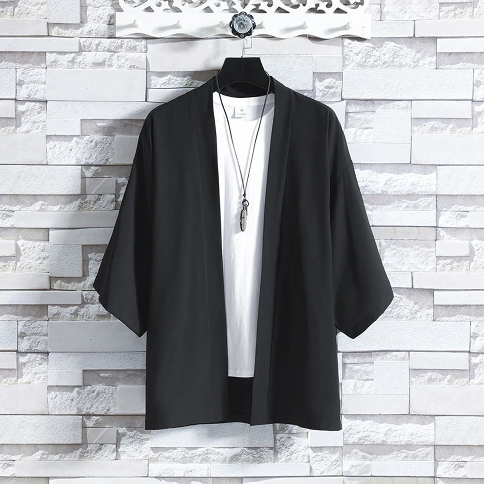 Japanese Kimono Men Cardigan Streetwear Traditional Japanese Samurai