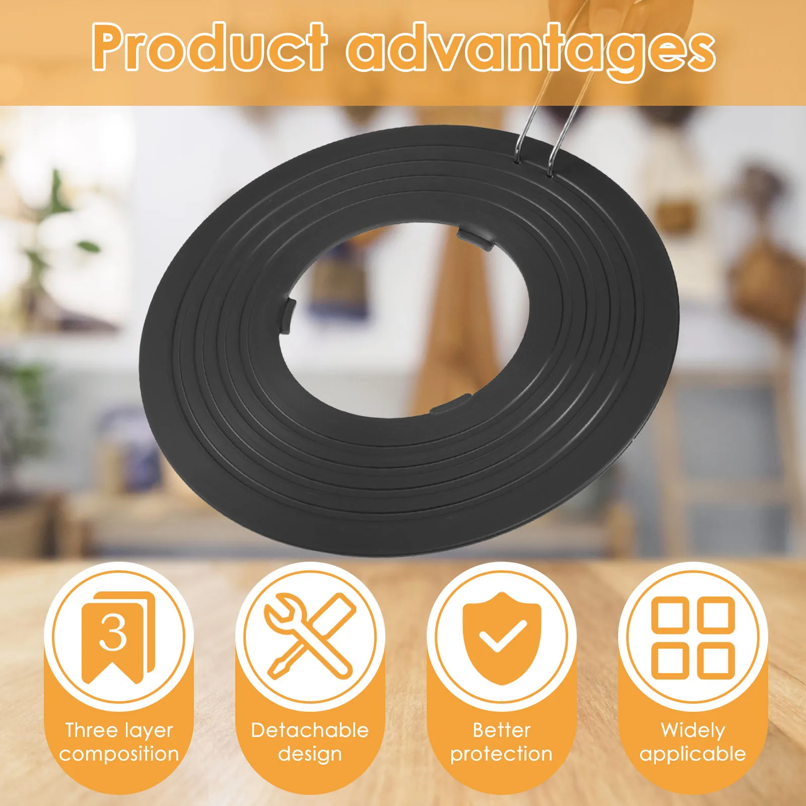 Heat Diffuser Plate with Removable Handle 3 Layer Heat Conduction Plate Portable Uniformly Heated Diffusion
