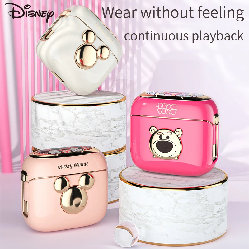 Fone de Ouvido sem Fio Bluetooth Desenhos Animados Bonitos Som Hifi Auriculares Intra-auriculares Esportes Espera Longa Redução de Ruído Disney-q7 - Image 4