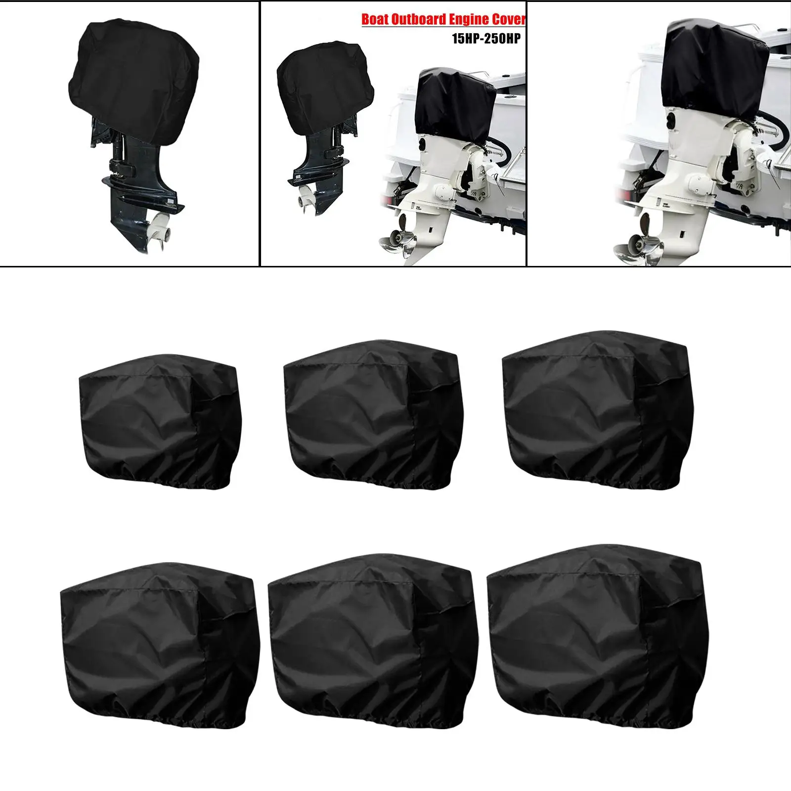 Boat Full Outboard Engine Cover Outboard Motor Cover Anti Wind 210D Oxford boat cover outboard motor cover