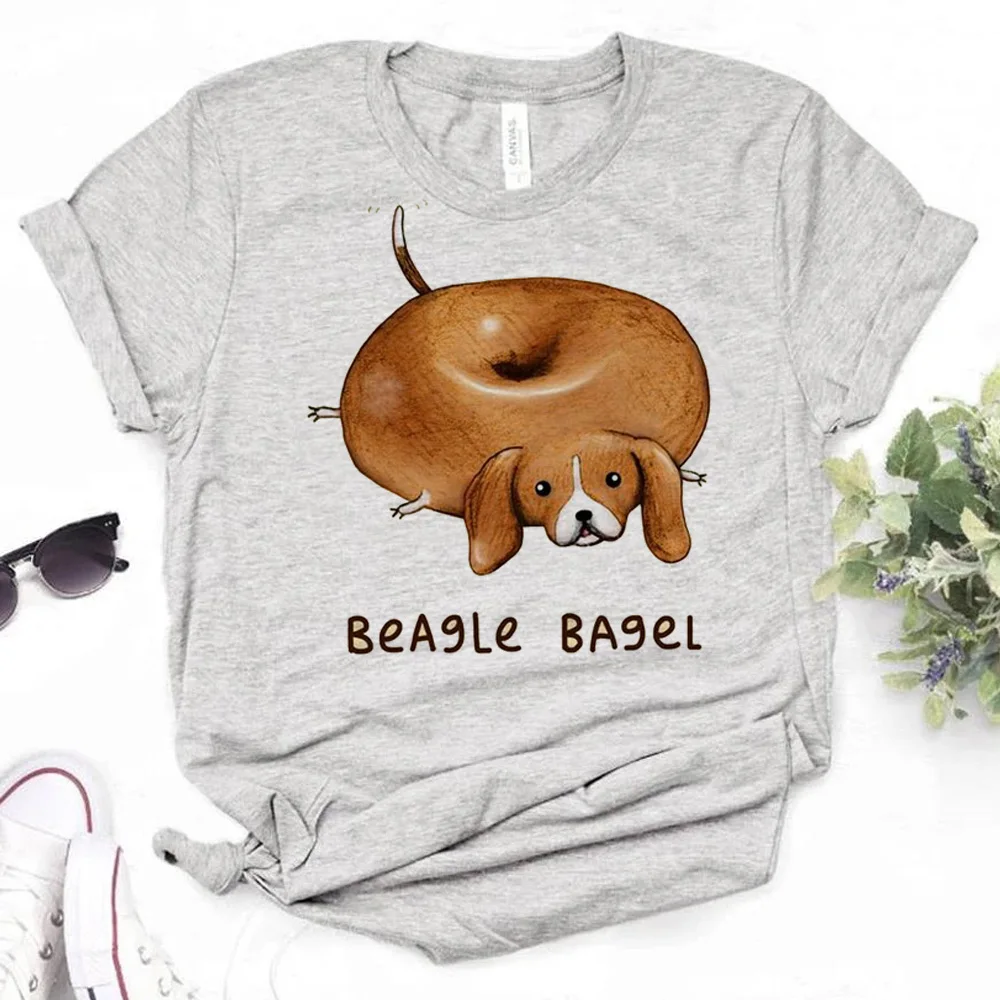 Beagle T-Shirt Donna Comic Designer Harajuku Top Girl Manga Designer Vestiti Divertenti