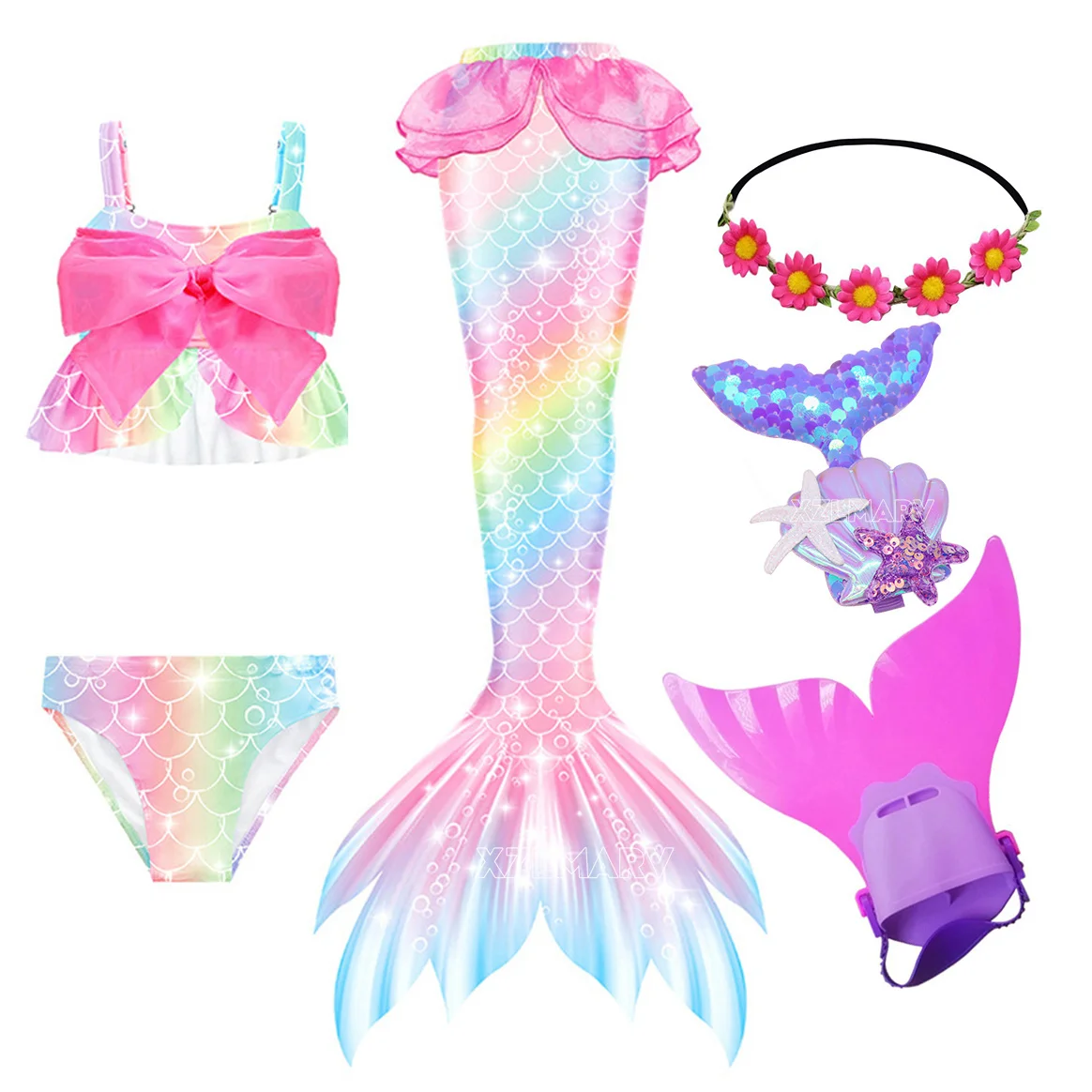 Kids Mermaid Tails Girls Swimming Dresses Mermaid Swimsuit Purim Cosplay Costume Beach Costume Bikini Swimming Suit cosplay costume,mermaid costume