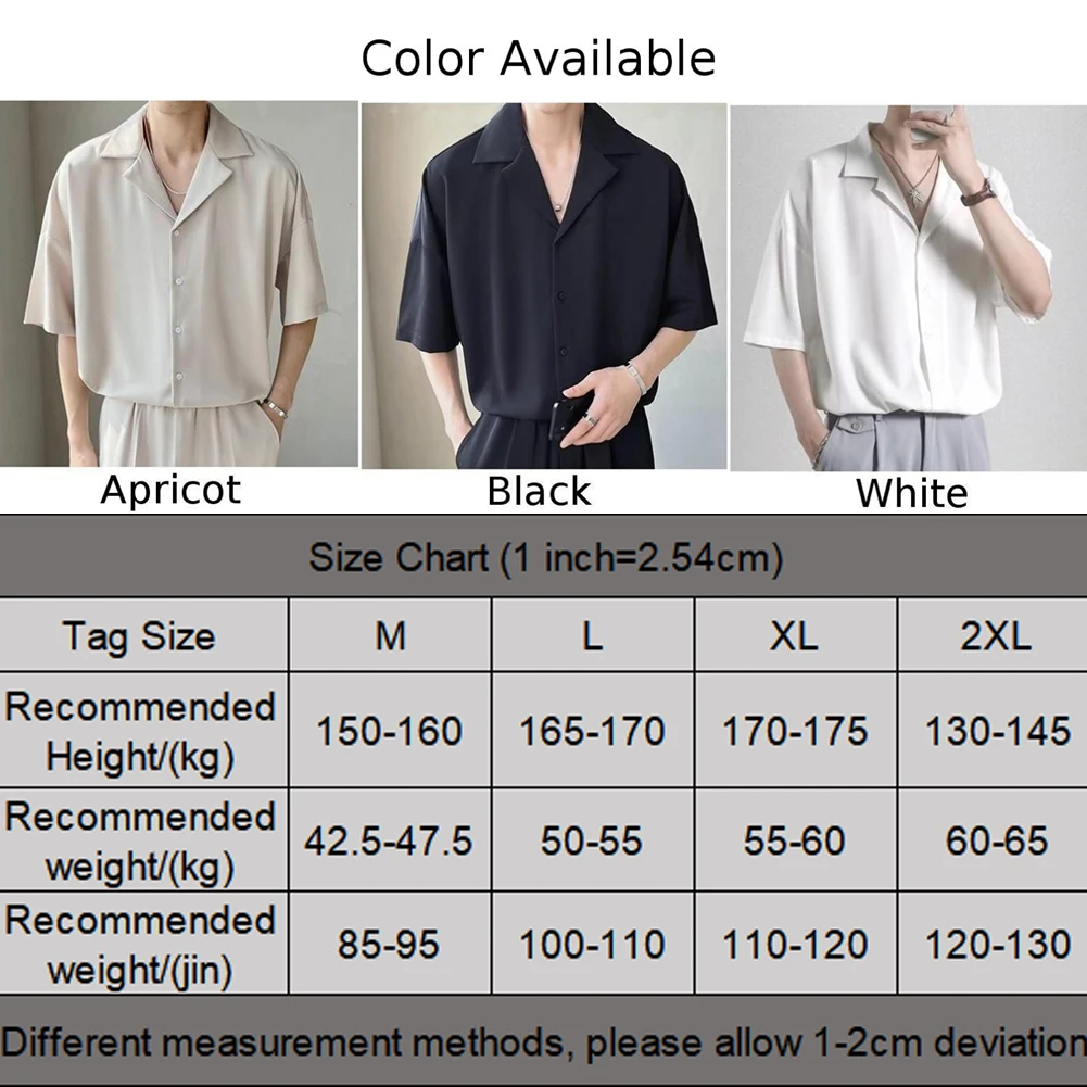 Men Clothing Shirt Street Turn Down Collar Casual Comfortable Fashionable Men Plus Size Short Sleeve