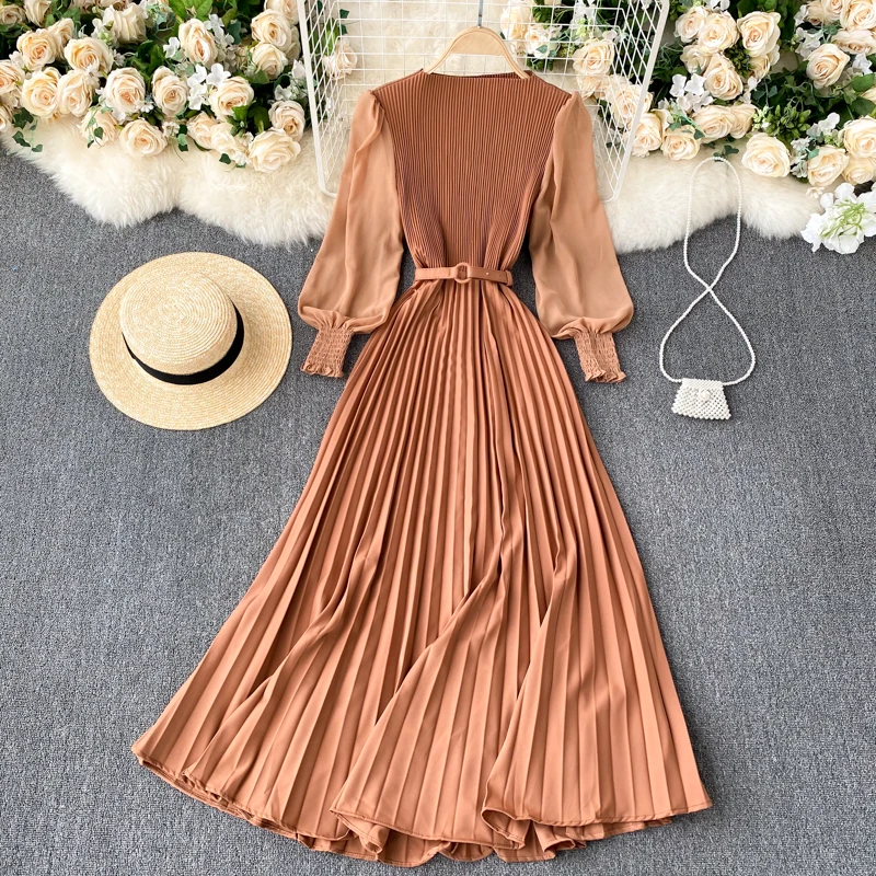 Women's Elegant Long Dress Spring And Summer Bubble Long