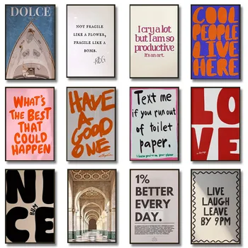 Chic Pink Vintage Text Poster