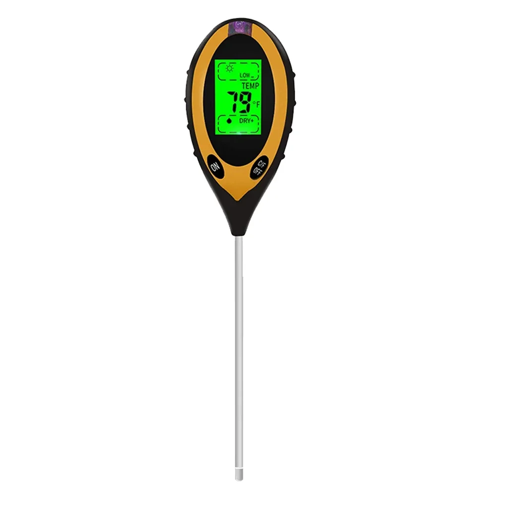 4 in1 Soil PH Meter Tester Moisture Temperature Sunlight Intensity measurement Analysis Acidity Test