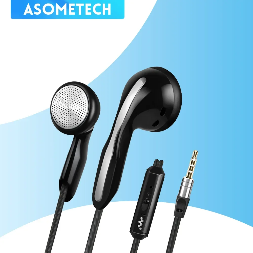 In Ear Earphones Flat Earbuds 3.5mm Wired Sport Headset Stereo Bass Earphone For iPhone 5S 6S Samsung Smartphone With Microphone wired earphones