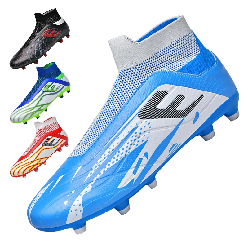 

Breathable Men's And Women's All-Purpose High Ankle Football Shoes Youth Adult Outdoor Indoor Grass Training Sneakers