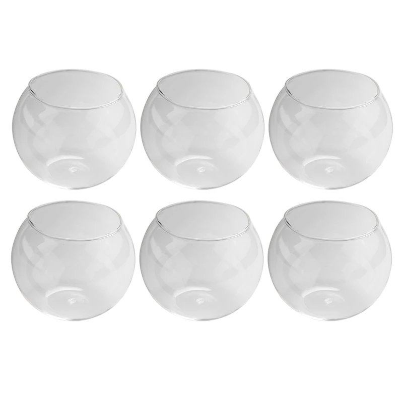 

6X Round Sphere Vase In Transparent Glass Fish Tank Promotion