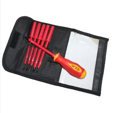

Insulated Screwdriver Tool Steel Screwdriver Set Phillips & Slotted Screw Driver Bit Set Portable Electrician Tool