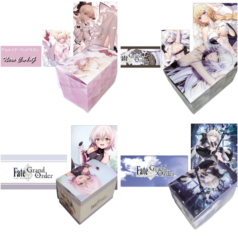 

Fate Grand Order Cards Box Anime Game Nero Saber Astolfo PTCG ACG Portable Card Collection Box FGO PVC Material 110 Capacity Toy