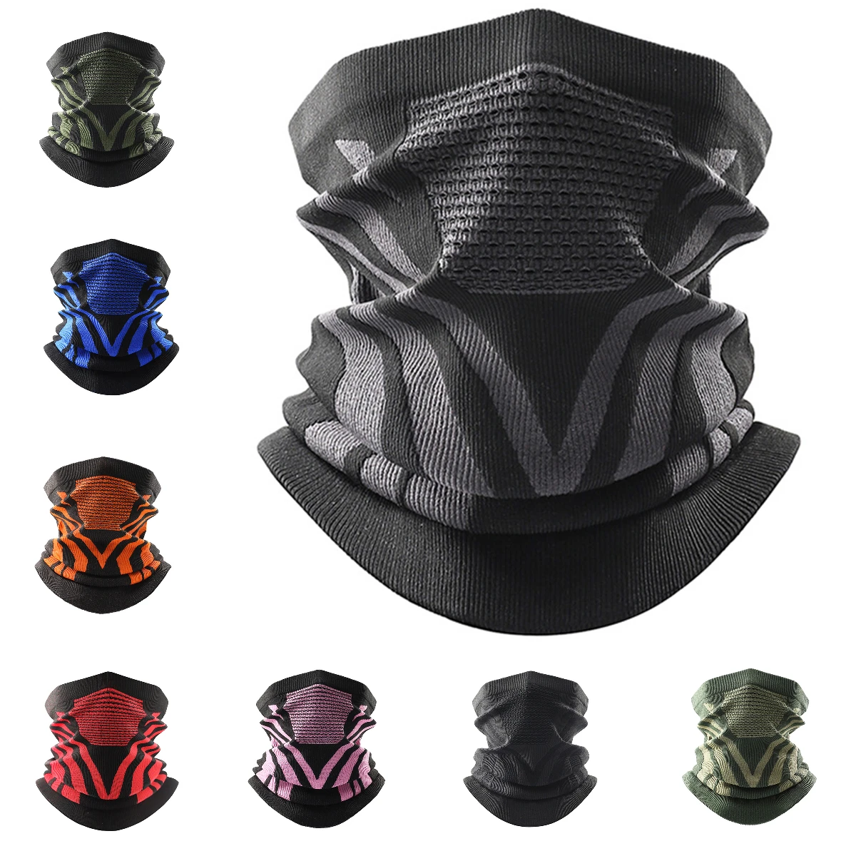 8 Colors Winter Breathable Comfortable Thermal Knitted Scarf Faces Cover Neck Warmer Bicycle Cycling Ski Tube Scarf Hiking Masks knitted scarf,cycling bandana,neck wrap,neck gaiter