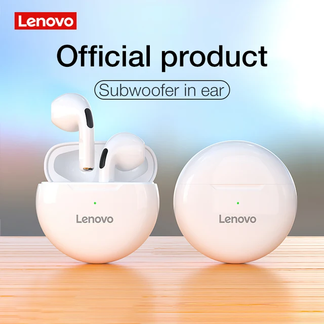 Lenovo-Écouteurs sans fil HT38 TWS bluetooth, mini oreillettes avec micro pour iPhone Xiaomi sport étanche 9D stéréo sauna téléphone 1