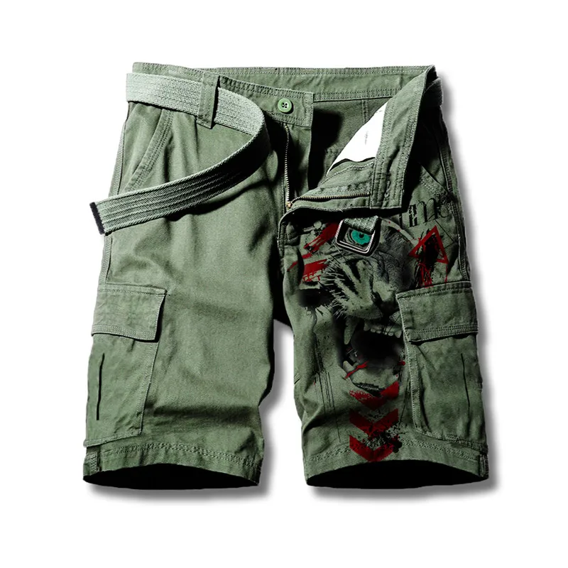 Men's Field Training Pants Military Pants Jeans Fashion Sports Pants 3D Printing Shorts Outdoor Loose Street Beachwear