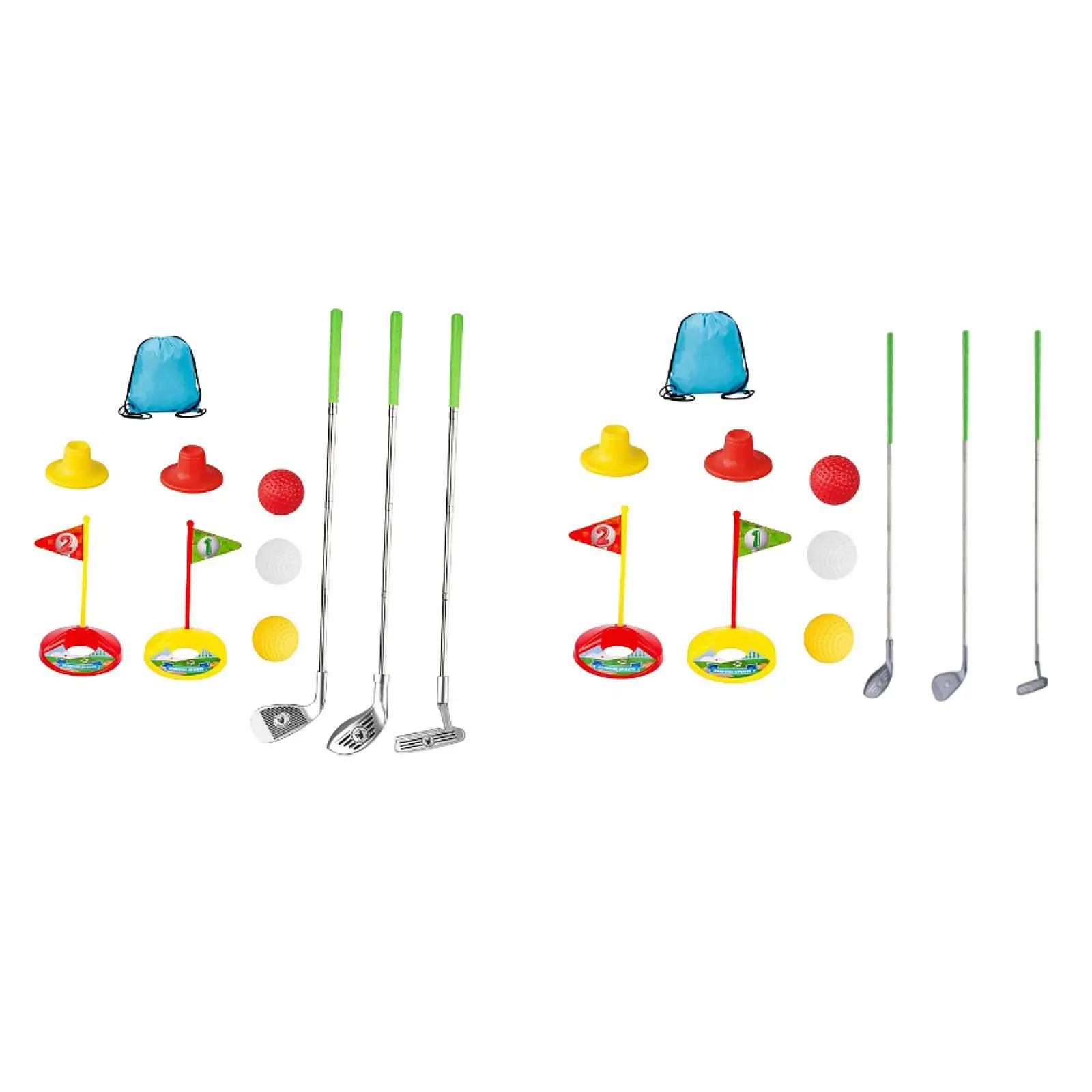 https://ae01.alicdn.com/kf/Sbc90711f03d8418da081209798b2b255g.jpg Kids Golf Club Set Mini Golf Game with Multifunctional Club with storage bag