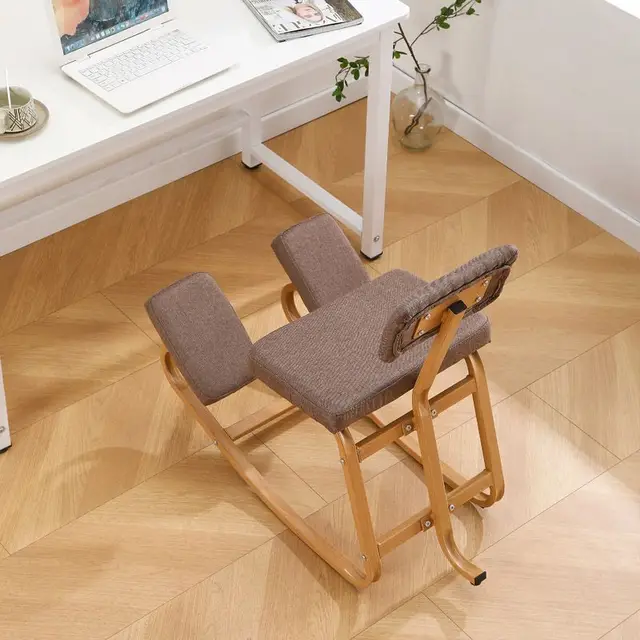 Original Ergonomic Kneeling Chair Stool Home Office Furniture Ergonomic Rocking Wooden Kneeling Computer Posture Chair 3