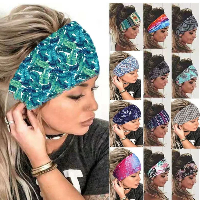 Tie Dye Cycling Yoga Sport Sweat Headband Women Sweatband For Men Women Yoga Hair Bands Head Sweat Bands Sports Safety