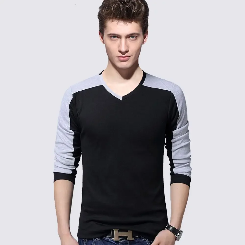 thumbnail image 1 of Sudadera con cuello en V de algodón 100%, tendencias de moda 2024, camisetas para hombre, diseñador de lujo coreano de primavera, venta de Harajuku, nuevos jerseys para hombre, 1 of 5