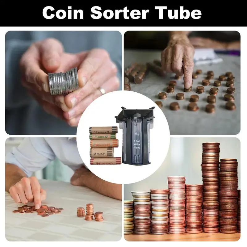 Coin Sorter 5-in-1creative Coin Counter Sorter Change Counter Machine Bank Holder Separator For Use Together With