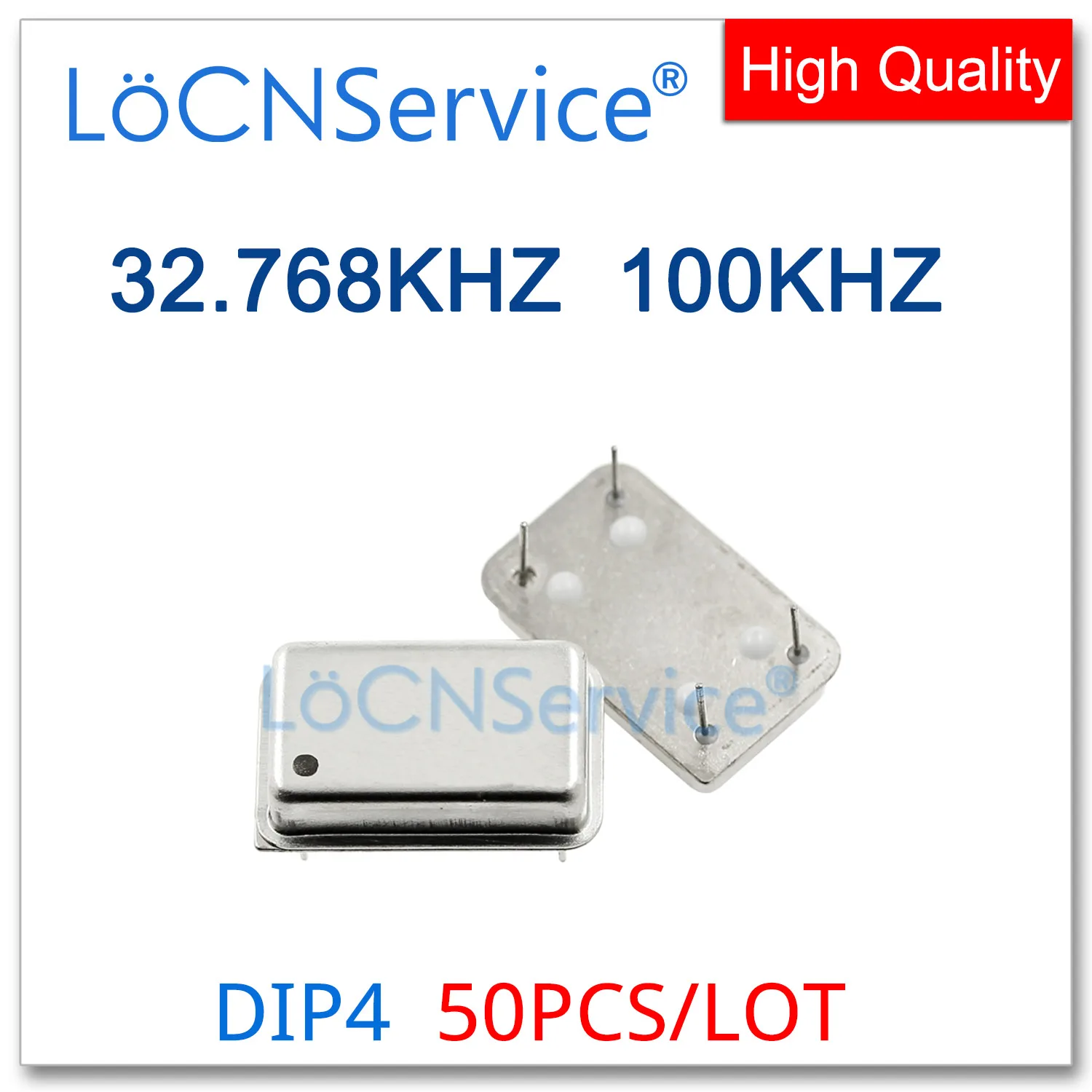 50PCS 32.768KHZ 100KHZ Crystal Oscillator Active Crystal OSC DIP 4
