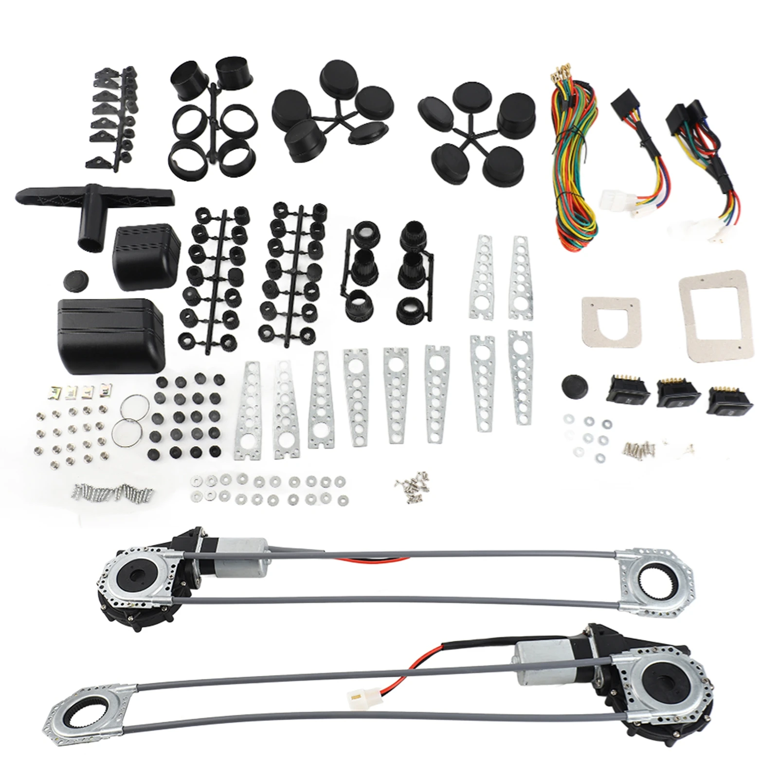 Car Universal Electric Power Window Conversion Kit Replacement For 2 Door Pickup SUV Truck Van Cars Accessoires