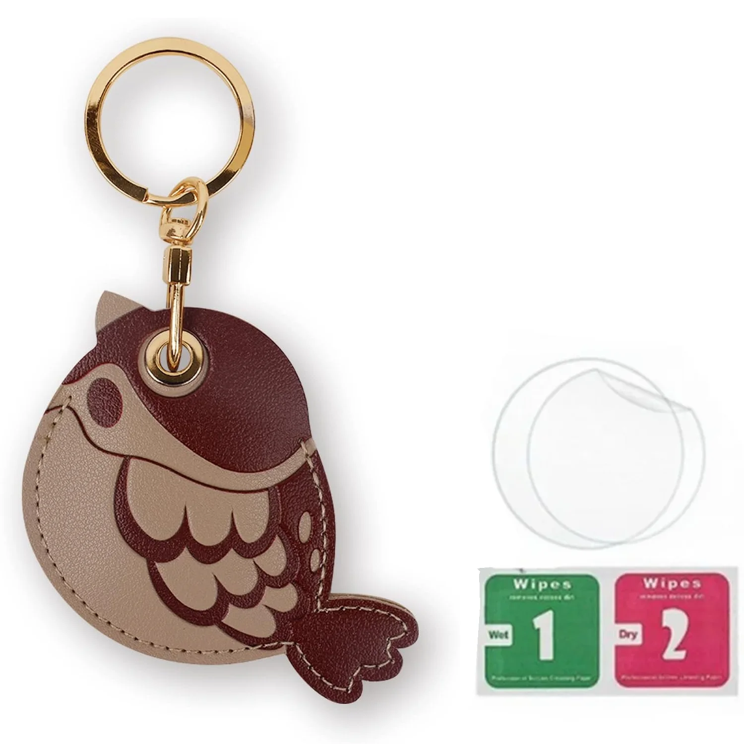 Premium Leather Keychain with Braided Rope - Protective Cover and Anti-Scratch Design