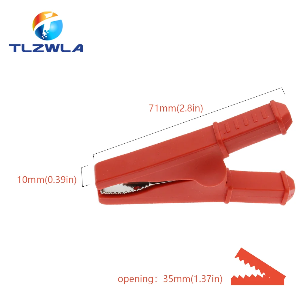 50A 75MM Insulated Crocodile Crocodile Car Caravan Van Battery Test Lead Clips Alligator Clips 1PCS