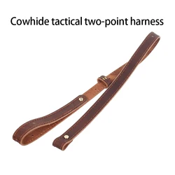 Genuine Leather Adjustable Rifle Sling - Premium Shoulder Belt (Strap)