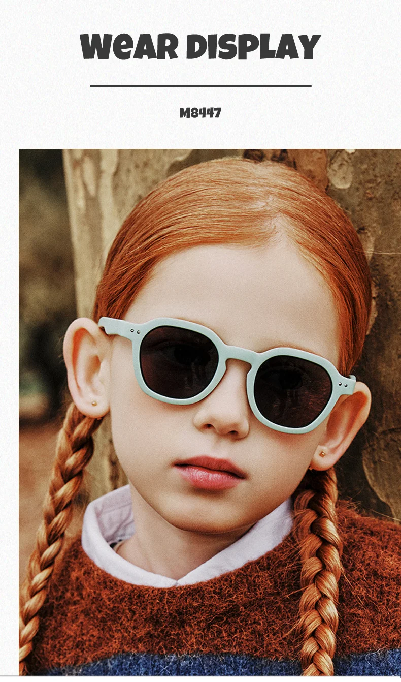 Ralferty 2025 Flexible Kinder-Sonnenbrille für Mädchen und Jungen, Outdoor, UV400, polarisierte Sonnenbrille, Kinder-Sonnenschutz, 3–9 Jahre, unzerbrechlich – Detail 2
