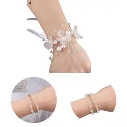 Pulso corsage pulseira bonito artesanal requintado para a cerimônia de casamento noivado pulso corsage pulso corsage
