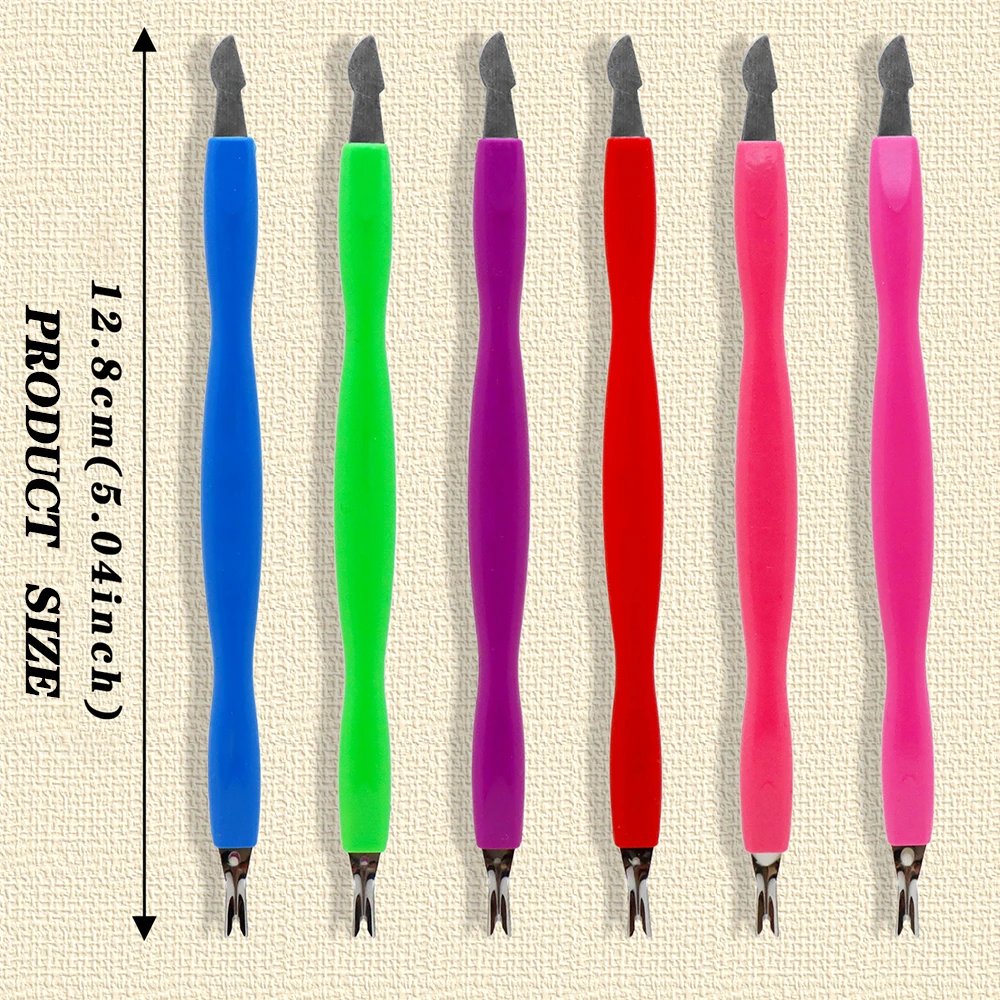 Dual End Remover Pusher Cuticle Pusher Dead Skin Remover Trimmer Stainless Steel Pedicure Nail Art Cleaner Care Tools 1/3/5Pcs