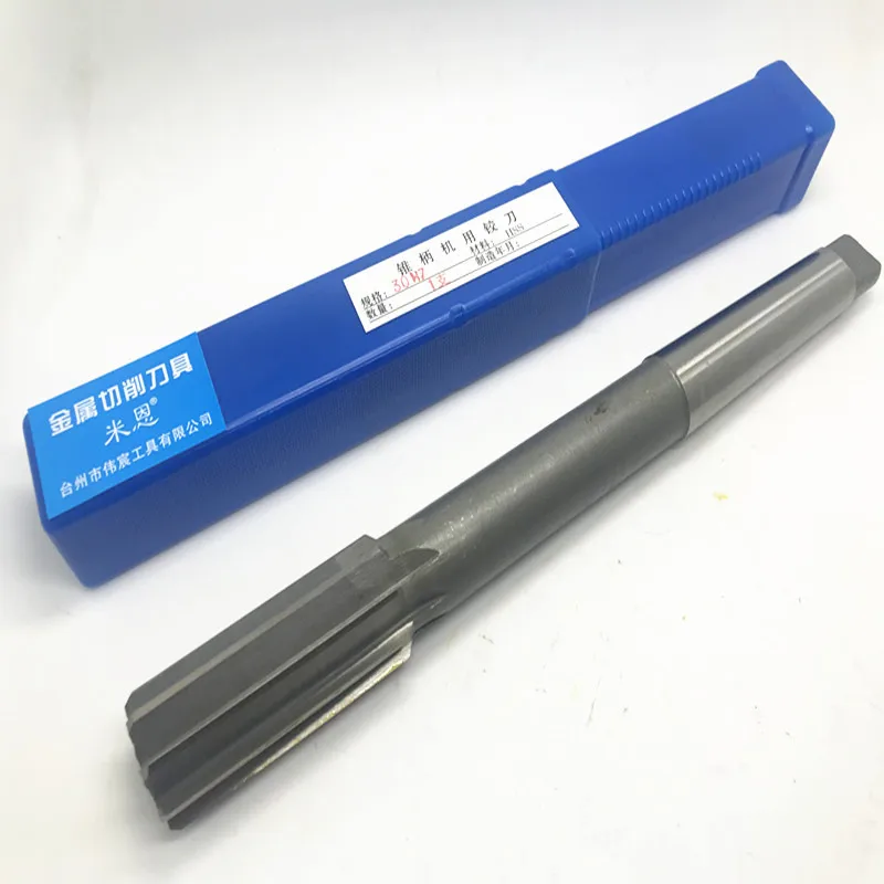 H7 W6542 HSS taper shank machine reamer 12-40mm, Morse taper shank for machine tool chuck hole expansion and precision cutting 3
