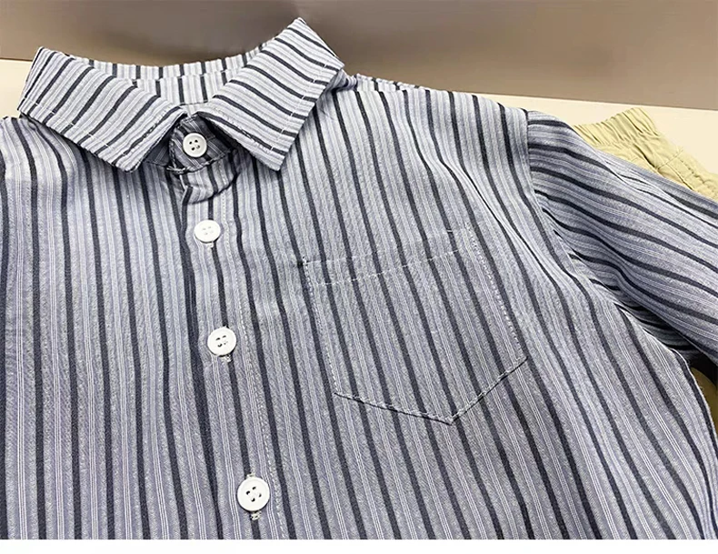 Boy Long Sleeves Shirts Baby Boys Striped Shirt Kids Tops Tees Shirts Spring Child Casual Thin Blouse