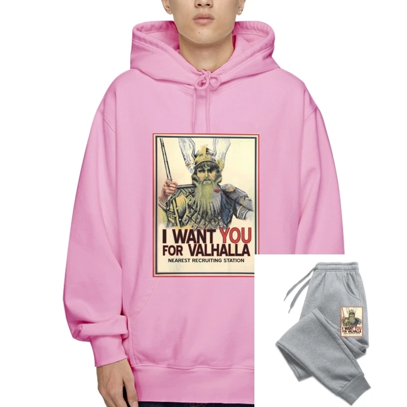 

Viking Pullover - I Want You For Valhalla Recruitment Poster D&D Re-Enactment Cool Casual pride Pullover men Unisex New