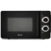 Black Microwave, with Rotary Switch Knob, 700W Countertop Small Microwave, with Microwave Turntable Plate, 6 Level Power 1