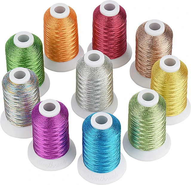 Simthread Embroidery Thread 63 Brother Colors 500 Meters Plastic