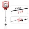 Acrylic Glitter Blood Type Bag Clip Crocodile Clip Doctor Nurse Work Badge Holder Student Teacher Retractable Badge Reel 2