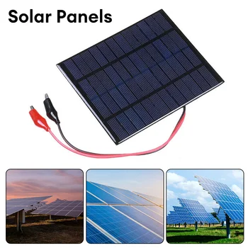 Solar Panel 2W 12V Mini USB Monocrystalline Solar Panel Power Module Solar Cell Charger Outdoor DIY Small Solar Panel with Cable