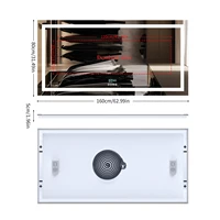 Wisfor LED Bathroom Mirror with Lights Vanity Make Up Mirror Dimmable, Smart Bluetooth Digital Display 3 Colors Memory - Image 6